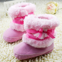 Princess Baby Girls Bowknot Snow Warm Boots Soft Crib Shoes Toddler Fleece Boots NW