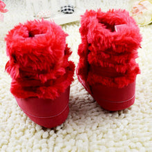 Princess Baby Girls Bowknot Snow Warm Boots Soft Crib Shoes Toddler Fleece Boots NW