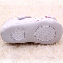 Princess Bowknot Flower Baby Shoes Soft Sole Toddler PU Leather Crib Shoes 0-12 NW