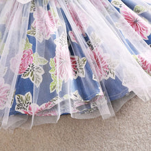 Princess Kid 2-6 Y Girls One Piece Dress Gauze Floral Back Bowknot Tutu Dress NW