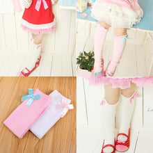 Princess Toddlers Baby Kids Girls Bow-knot Knee High Socks Cotton Girl Socks 3-6Y NW