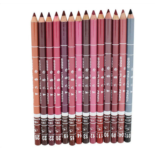 Professional 12pcs Women Beauty Professional Makeup Lipliner Waterproof Lip Liner Pencil Set NW