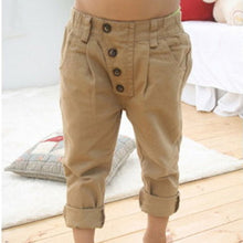 Retro Toddler Kid Boy Khaki Casual Pants Straight Trousers 2-7Y Baby Clothes S19 NW