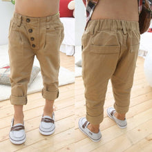 Retro Toddler Kid Boy Khaki Casual Pants Straight Trousers 2-7Y Baby Clothes S19 NW