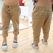 Retro Toddler Kid Boy Khaki Casual Pants Straight Trousers 2-7Y Baby Clothes S19 NW