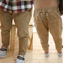 Retro Toddler Kid Boy Khaki Casual Pants Straight Trousers 2-7Y Baby Clothes S19 NW