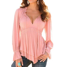 Sexy Fashion Women Loose Cotton lace Tops Long Sleeve Shirt Casual Blouse S-XL NW