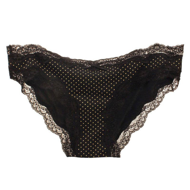 Sexy Lace Dot Printed Underwear Women Panties Lady Underwear Briefs Plus Size 4 Colors LZH7 NW