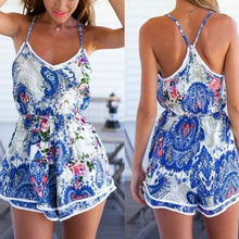 Sexy Rompers Womens Ladies Sexy Chiffon V Neck Sleeveless Jumpsuit Playsuit Backless NW