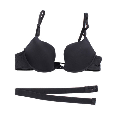 Sexy Women Deep U Low Cut Push Up Bra Backless Invisible Convertible Bra Backless Cloth Open Cup Bra NW