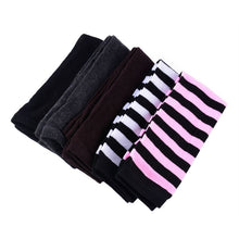 Sexy Women Knit Long Arm Warmers Sleeves Fingerless Gloves Striped Gloves NW