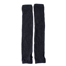 Sexy Women Knit Long Arm Warmers Sleeves Fingerless Gloves Striped Gloves NW