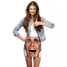 Sexy Women Stretch 3D Printed Bodycon Skirt Package Hip Mini Pencil Short Skirt NW