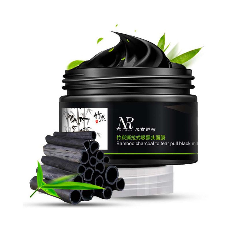 Shrinkage Of Bamboo Charcoal Wash Facial Mask Black Pores Carry Bright Color Skin Moisturizing NW