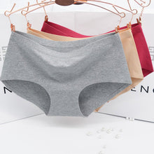 Solid Color One Piece Women's Panties Non-trace Seamless Underwear Sexy Briefs Natural Cotton Plus Size Briefs M-XL NW