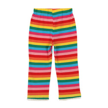 Lovely Cotton Knitted Children Pants Rainbow Striped Boy Girl Trousers Baby Kids Clothing 1-5Y Elastic Leggings NW