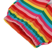 Lovely Cotton Knitted Children Pants Rainbow Striped Boy Girl Trousers Baby Kids Clothing 1-5Y Elastic Leggings NW