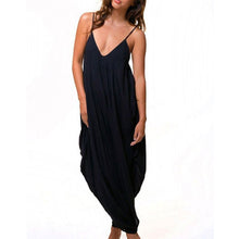 Sexy Women Deep V Neck Loose Baggy Fit Beach Jumpsuit Romper Harem Suit NW