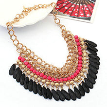Stylish Pretty Choker Bib Pendants Statement Necklace Maxi Link Chain With Tassel Women NW