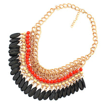 Stylish Pretty Choker Bib Pendants Statement Necklace Maxi Link Chain With Tassel Women NW