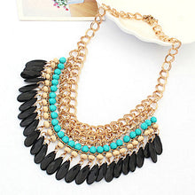 Stylish Pretty Choker Bib Pendants Statement Necklace Maxi Link Chain With Tassel Women NW