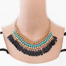 Stylish Pretty Choker Bib Pendants Statement Necklace Maxi Link Chain With Tassel Women NW
