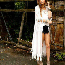 Women Blouse Chiffon Tops Tassel Shawl Cardigan Blusa Feminina Casual Blouse ht NW