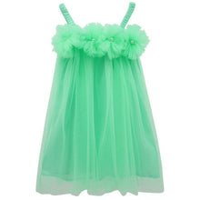 Baby Girls One Piece Strap Tutu Tulle Dress Chiffon Flowers Casual Dress 2-7 Y NW