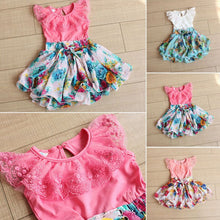 Baby Kids Girls One Piece Dress Lace Floral Chiffon Tutu Dresses Hot NW