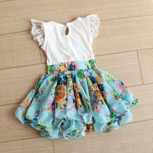 Baby Kids Girls One Piece Dress Lace Floral Chiffon Tutu Dresses Hot NW
