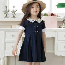 Dress Baby Girls Lace Lapel One-piece Dress Girl Dresses Clothes NW