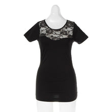 Hot Women Sexy Hollow Round Neck Lace Short Sleeve Top T-shirt New NW