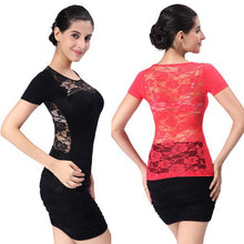 Hot Women Sexy Hollow Round Neck Lace Short Sleeve Top T-shirt New NW