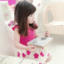 Kids Baby Girls Dress Plum Blossom Patterns One Piece Tutu Princess Dress 1-6Y NW