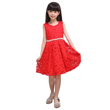 Lovely Kids Baby Girls Sleeveless Lace Floral Dacing Party Wedding Tutu Dress NW