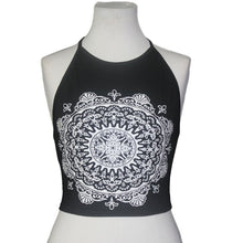 Sexy Women Sleeveless Backless Crop Tops Floral Halter Tank Tops Casual Vest T-shirt NW