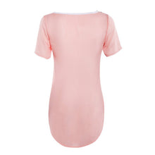 Women Loose Casual Long Blusas Shirt Patchwork Chiffon Plus Size T shirts Tops NW