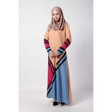 Women Muslim Dress Geometric Spell Color Robe Maxi Dress musulmane vestidosLisa's Store NW