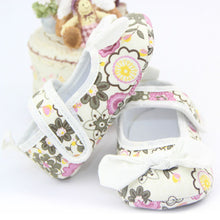 Sweet Baby Girls Cozy Cotton Bowknot Crib Shoes Anti Slip Toddler Shoes 0-12M NW