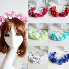Sweet Girl Floral Flower Garland Hair Band Bridal Festival Holiday Wreath NW