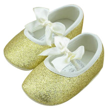Sweet Toddler Baby Girls Shine Antislip Bowknot Soft Sole Ribbon Crib Shoes NW