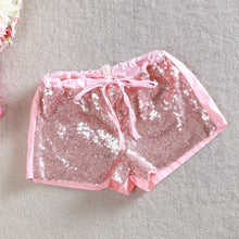 Toddler 2-6 Y Kids Girl Sequins Shorts Short Pants Tie Bow Elastic Waist Trousers NW