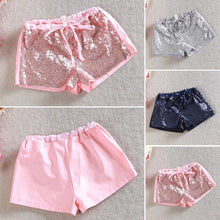 Toddler 2-6 Y Kids Girl Sequins Shorts Short Pants Tie Bow Elastic Waist Trousers NW