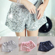 Toddler 2-6 Y Kids Girl Sequins Shorts Short Pants Tie Bow Elastic Waist Trousers NW