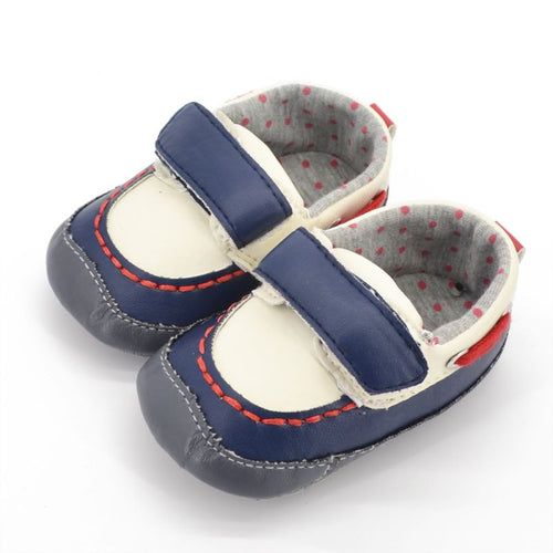 Toddler Baby Boy Shoes PU Leather Casual Shoes New Velco Slip-On Sneakers 0-18M NW