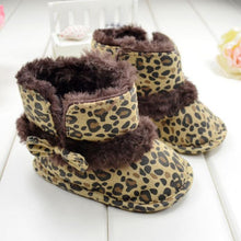 Toddler Baby Girls Bowknot Leopard Snow Boots Fashion Warm Fur Crib Shoes 3-12M NW
