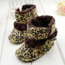 Toddler Baby Girls Bowknot Leopard Snow Boots Fashion Warm Fur Crib Shoes 3-12M NW
