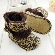 Toddler Baby Girls Bowknot Leopard Snow Boots Fashion Warm Fur Crib Shoes 3-12M NW