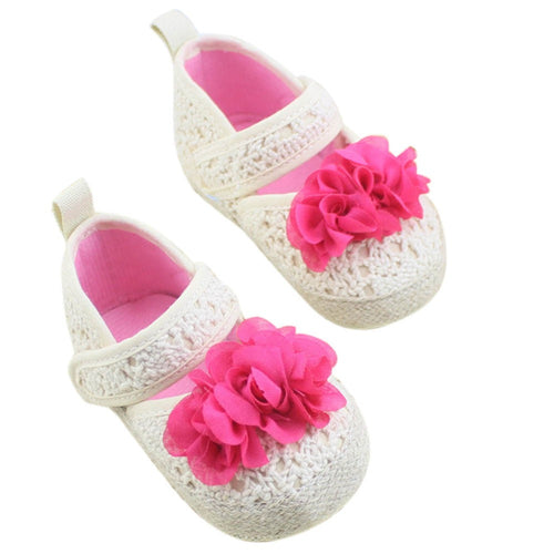 Toddler Baby Kid Girl Flower Princess Shoes Soft Sole Prewalker Crib Shoes 0-18M NW