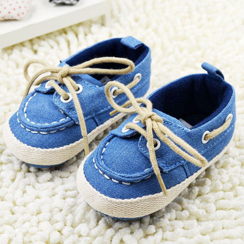 Toddler Boys Girls First Walkers Soft Sole Crib Canvas Shoes Lace-up Sneaker Baby Shoes Prewalker Footwear Newborn Kids Shoes NW